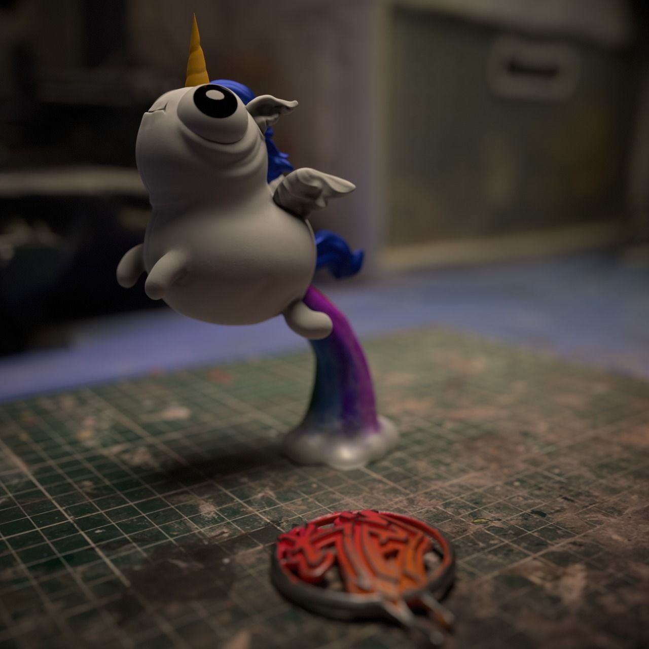 Rainbow unicorn 3D model 3D printable | CGTrader