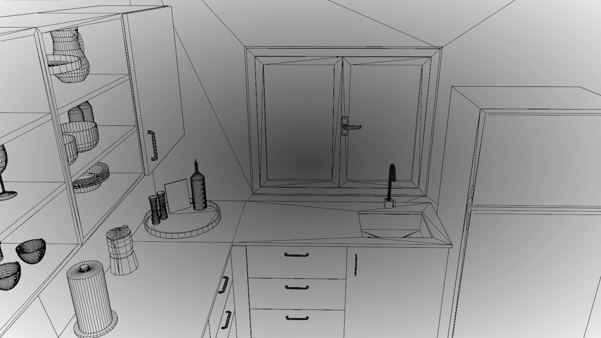 3D model Doll Kitchen VR / AR / lowpoly CGTrader