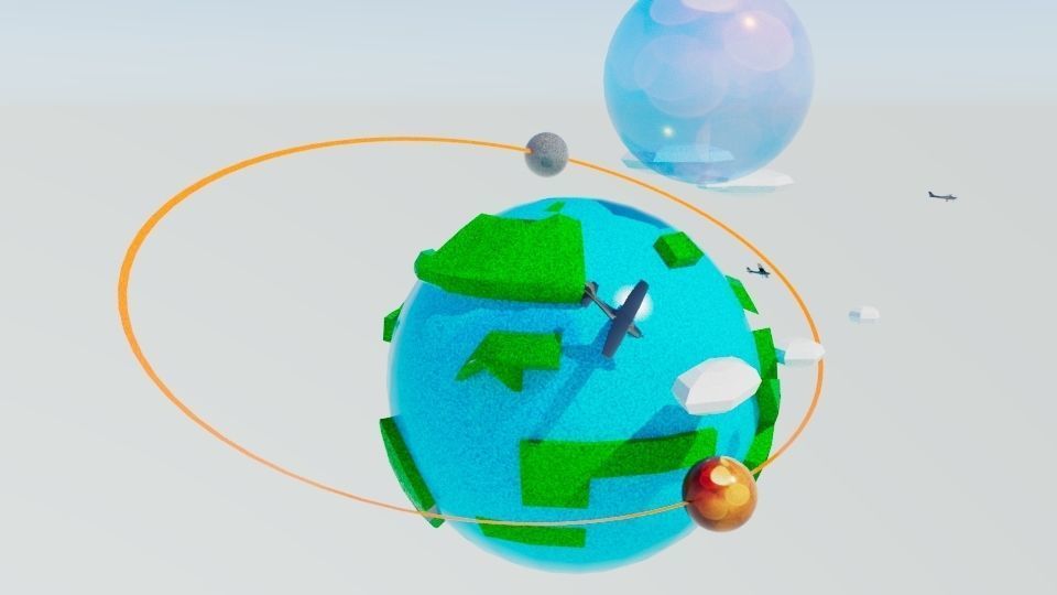 Low poly Earth VR AR lowpoly 3d model free VR / AR / lowpoly