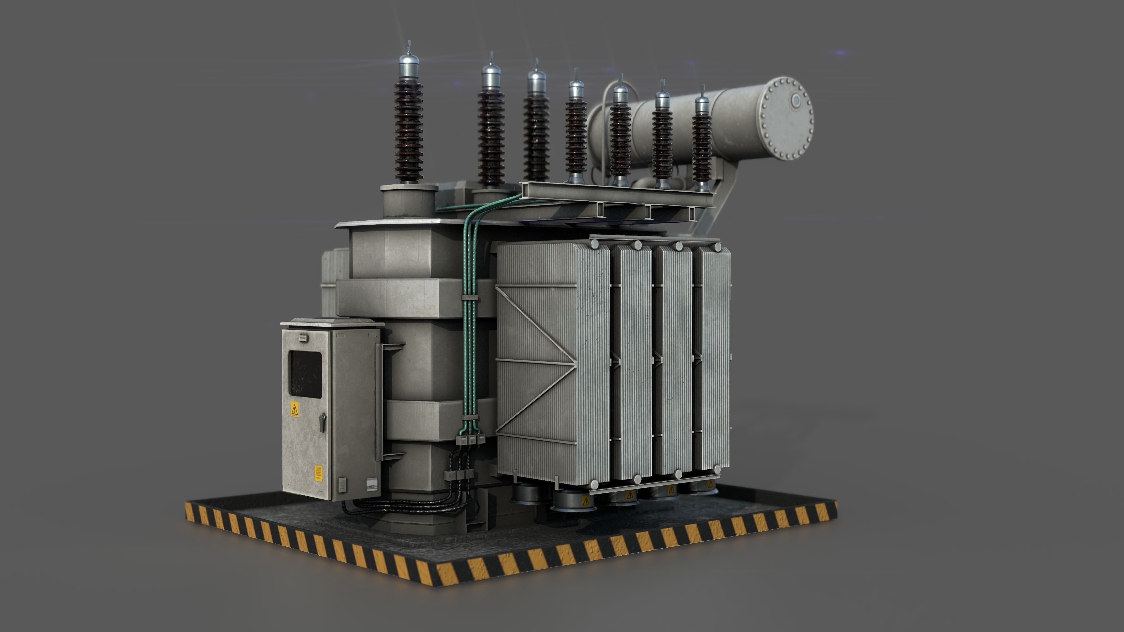 3D model Power Transformer VR / AR / lowpoly CGTrader