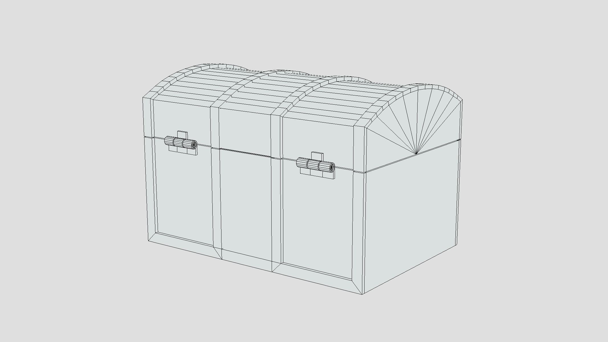 3D model Treasure Chest Box 01 Low Poly PBR Realistic VR / AR / low