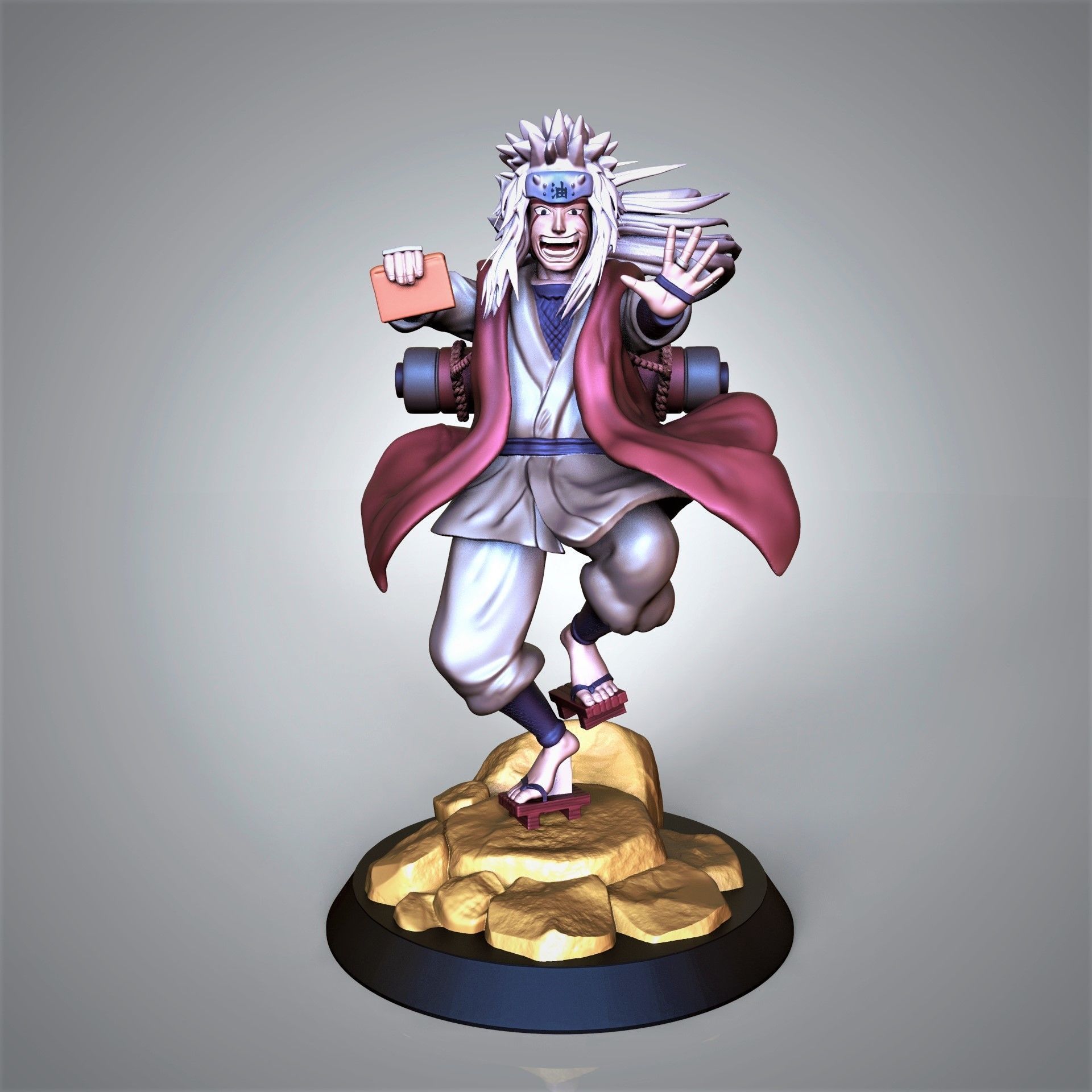 Jiraiya - Naruto 3D model 3D printable | CGTrader