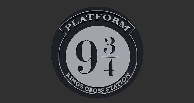 Logo Plataforma 9 34 Platform 3D model 3D printable | CGTrader
