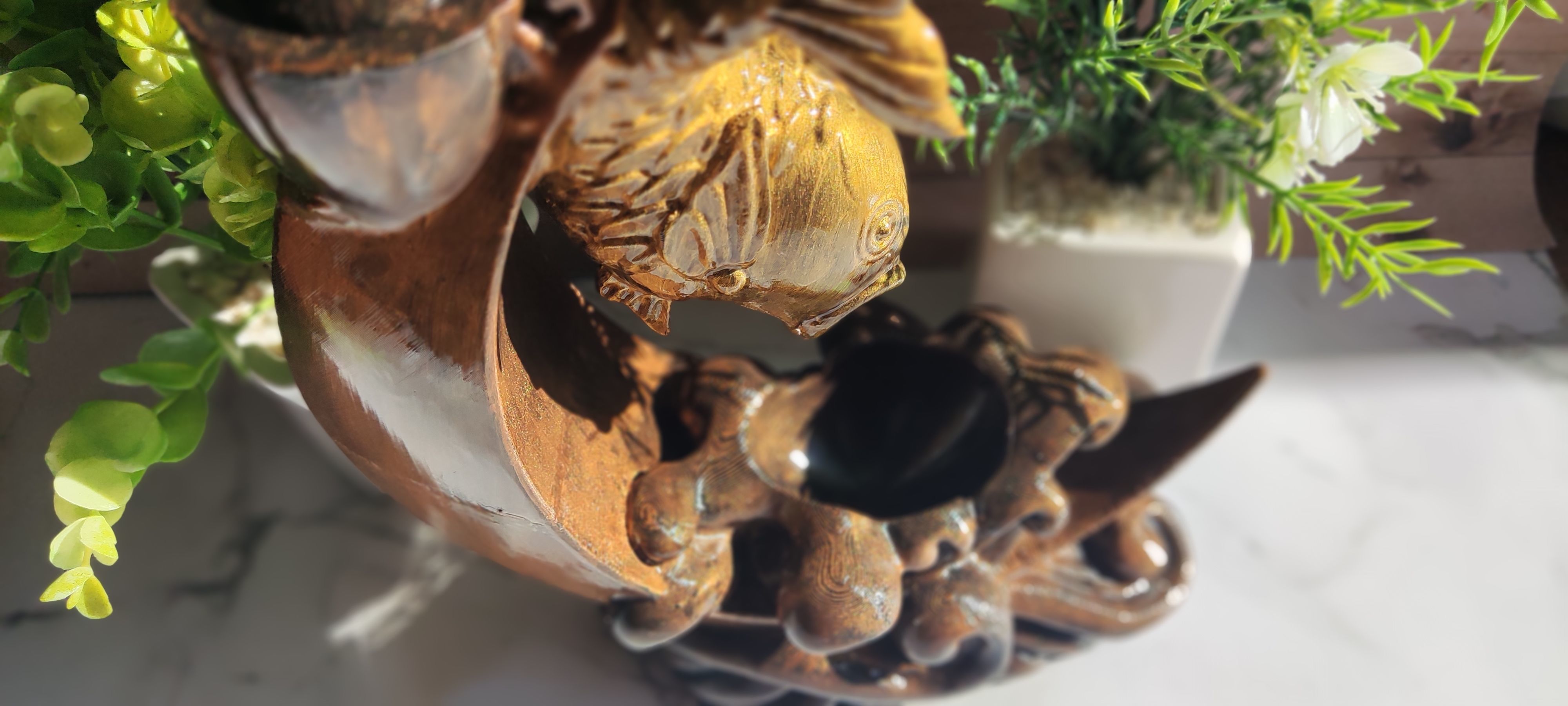 BackFlow Incense Burner Fish Moon for 3D printing 3D print model 3D