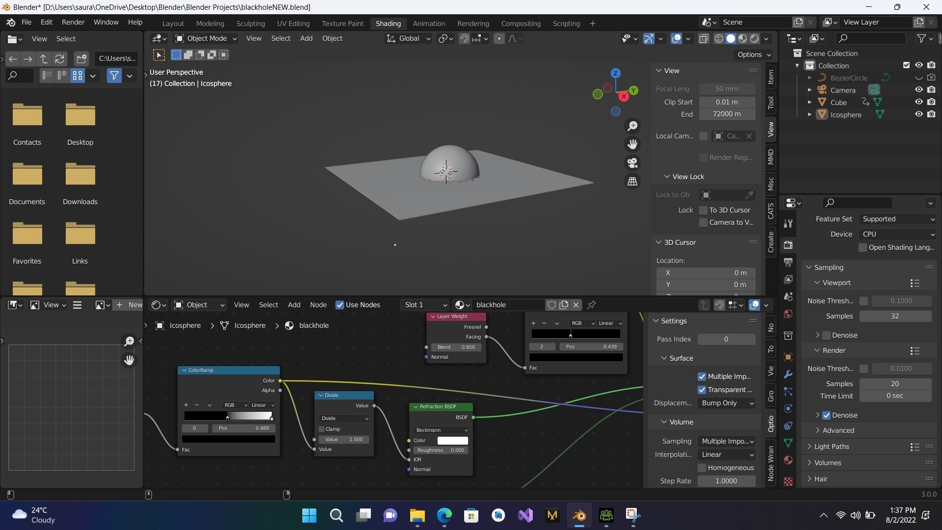 Black Hole Blender File 3D model CGTrader