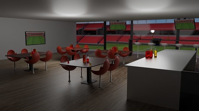 3D model Football Stadium and Interiors VR / AR / low-poly | CGTrader