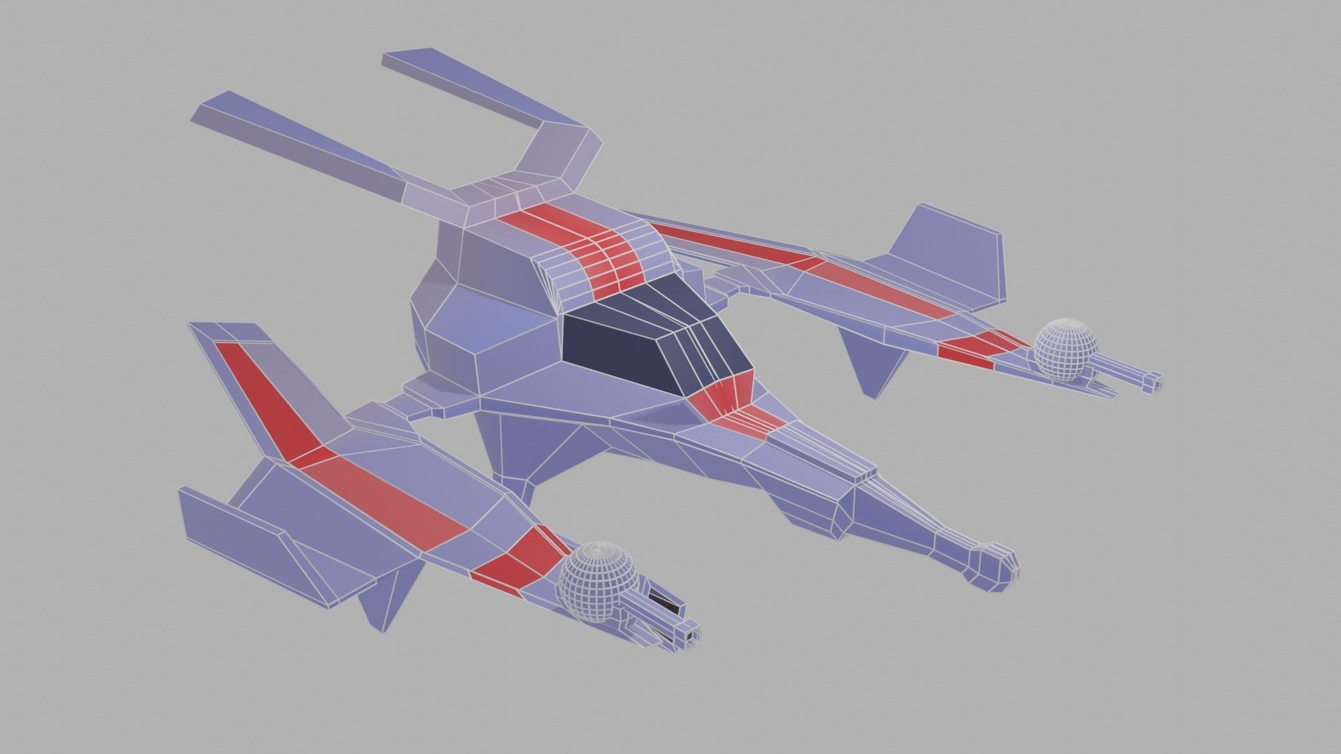 3D model SpaceShip Fighter pack VR / AR / lowpoly CGTrader