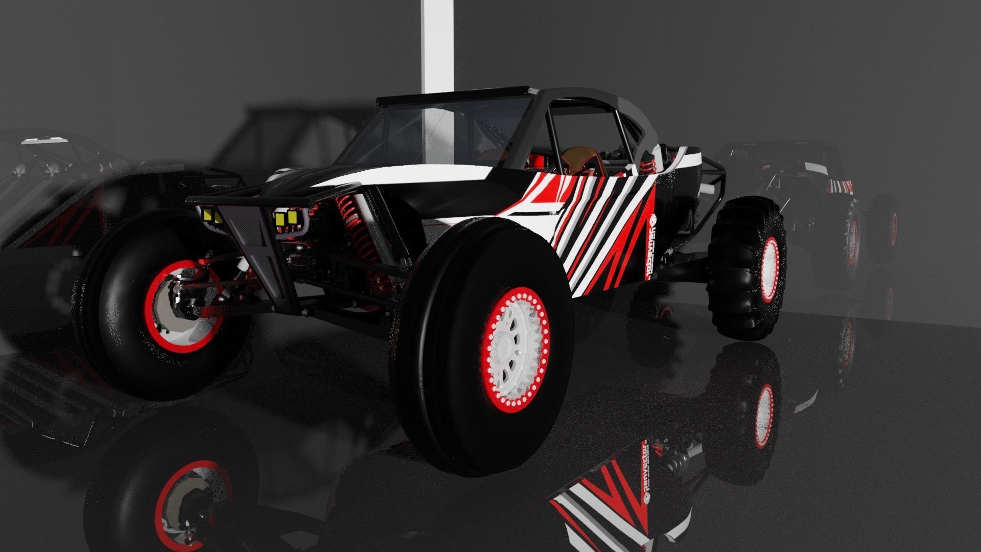 3D model Tatum Motorsports Dragon 2 seat sand car VR / AR / lowpoly