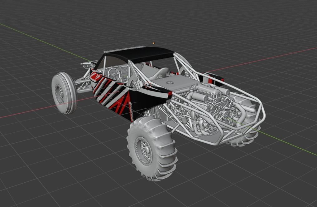 3D model Tatum Motorsports Dragon 2 seat sand car VR / AR / lowpoly