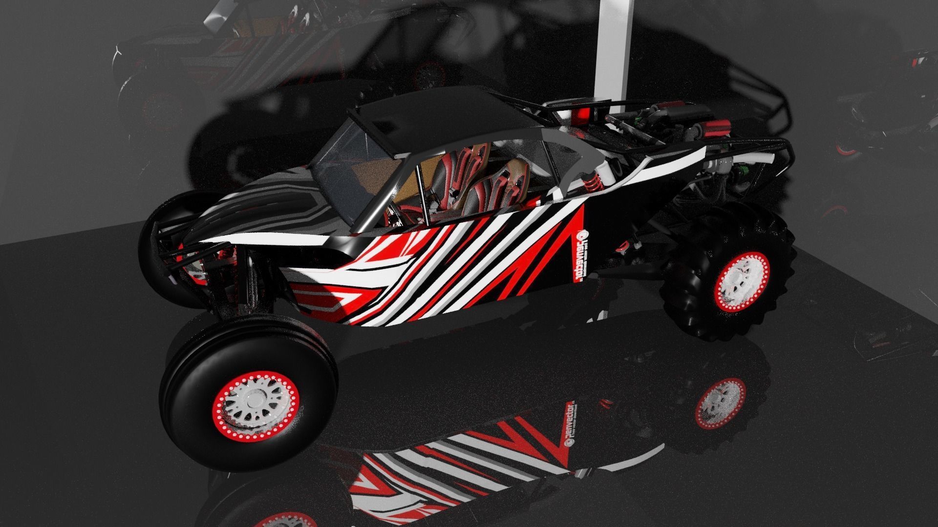 3D model Tatum Motorsports Dragon 2 seat sand car VR / AR / lowpoly