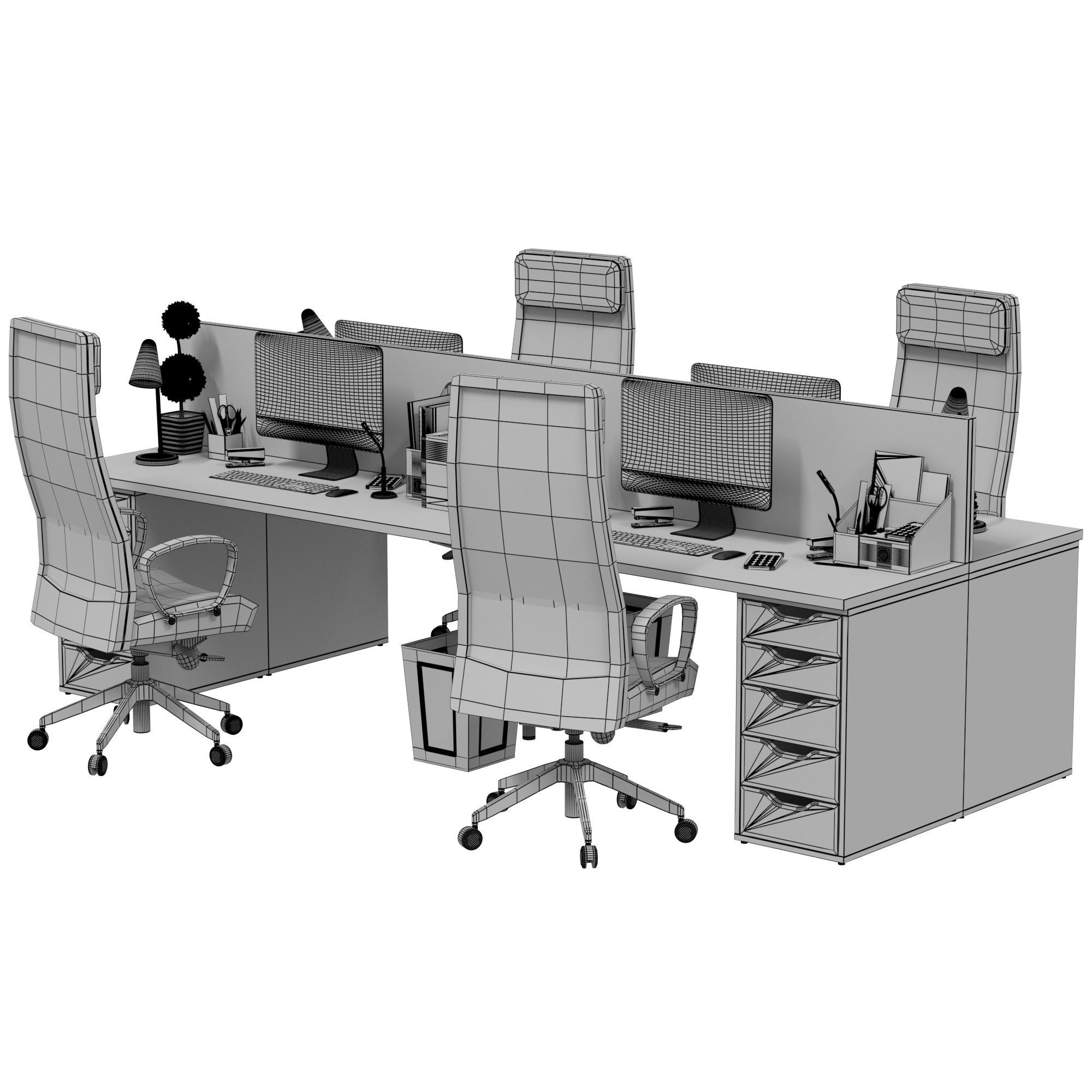 IKEA Office workplace Office workplace 10 3D model CGTrader