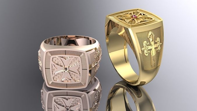 Cross ring 3D model 3D model 3D printable | CGTrader