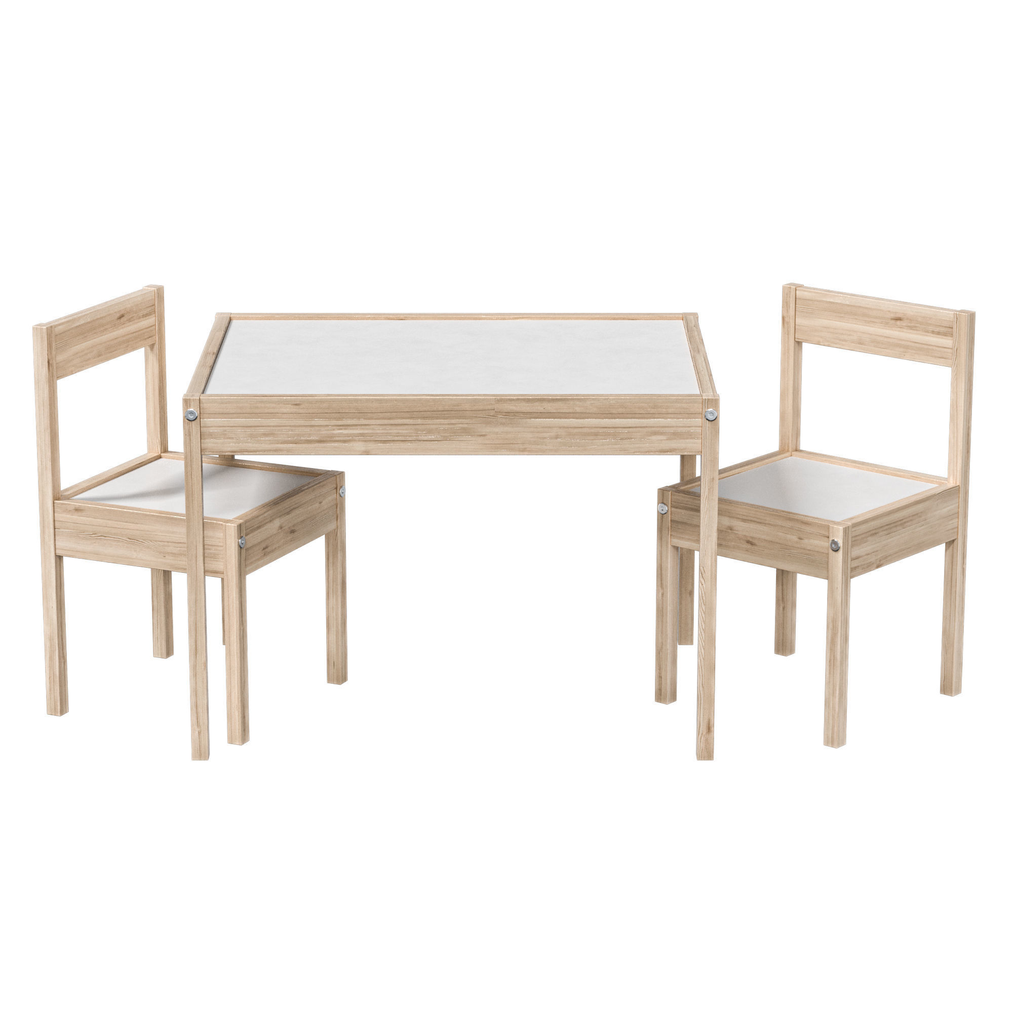 IKEA LATT LETT Childrens table with 2 chairs 3D model CGTrader