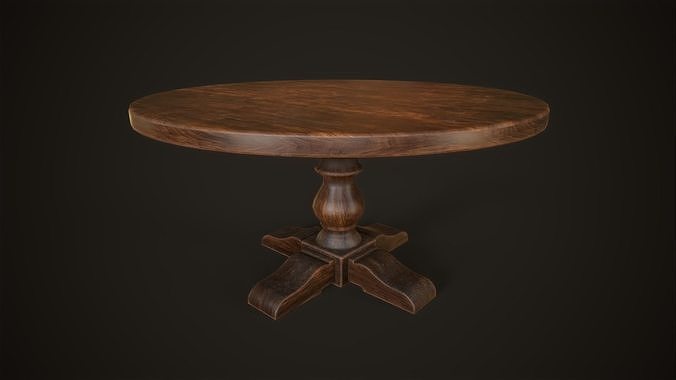 Vintage round table 3D model | CGTrader