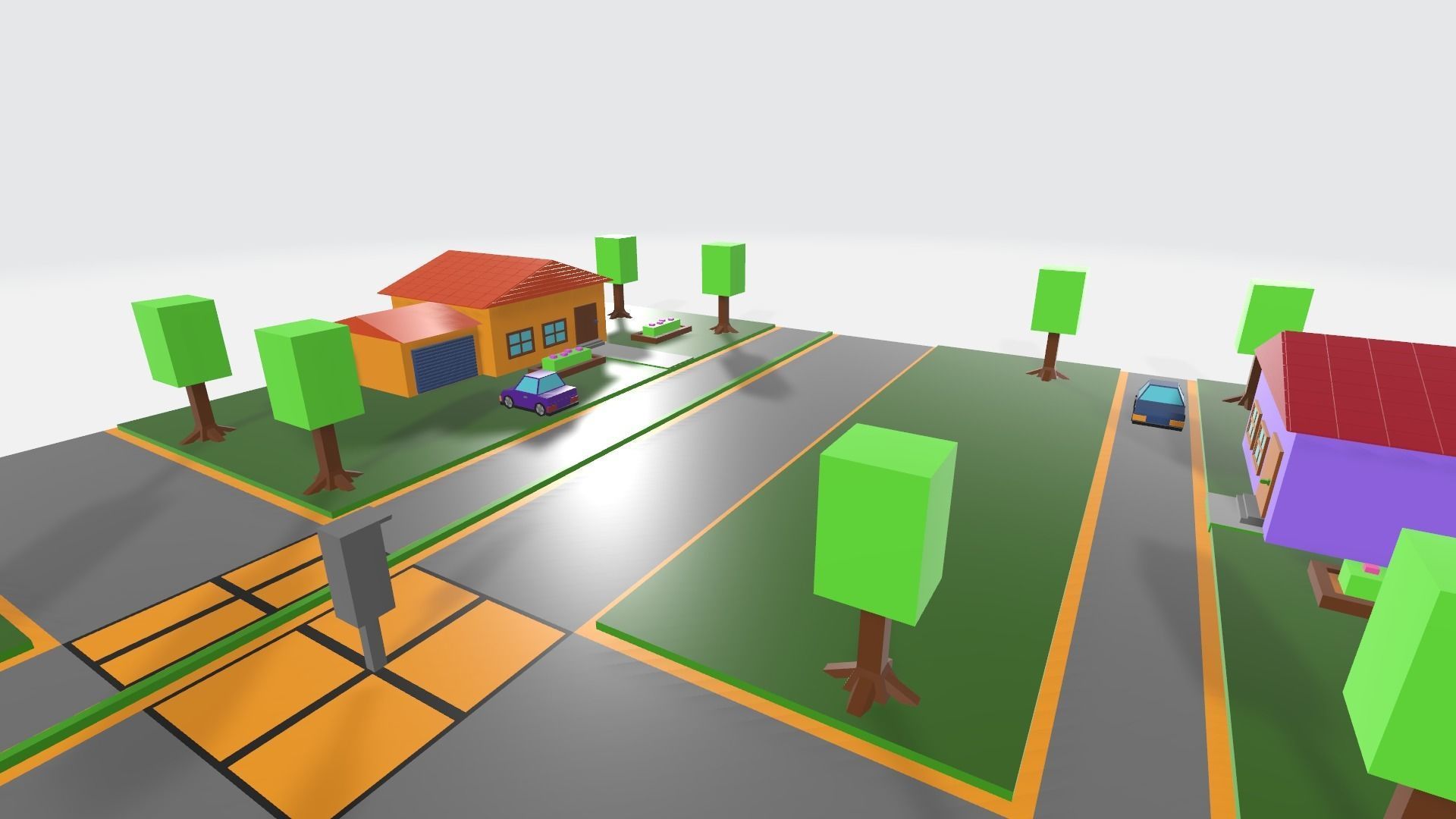 House for low poly game or animation video free VR / AR / lowpoly 3D