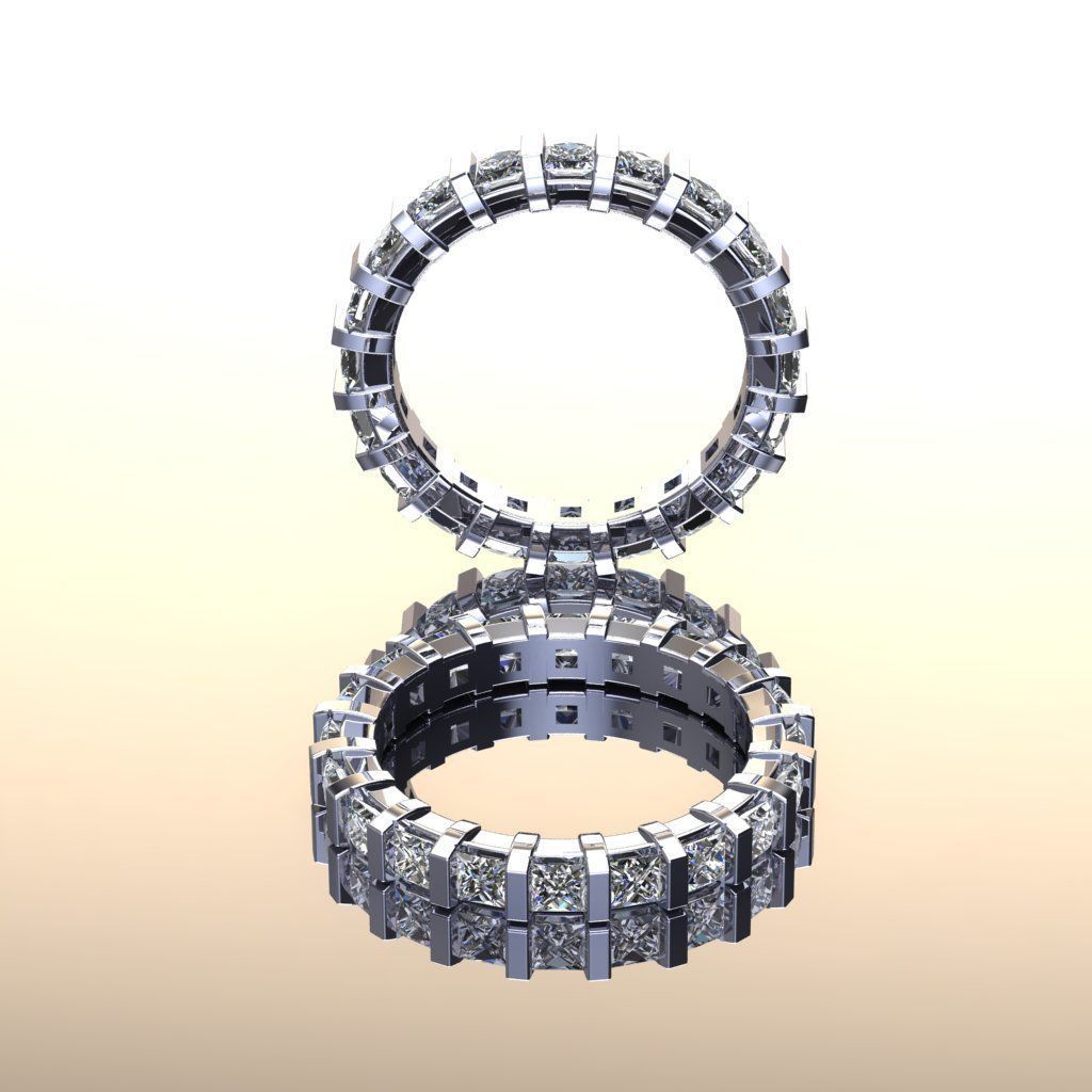 Diamond Women ring cad file 3D model CGTrader