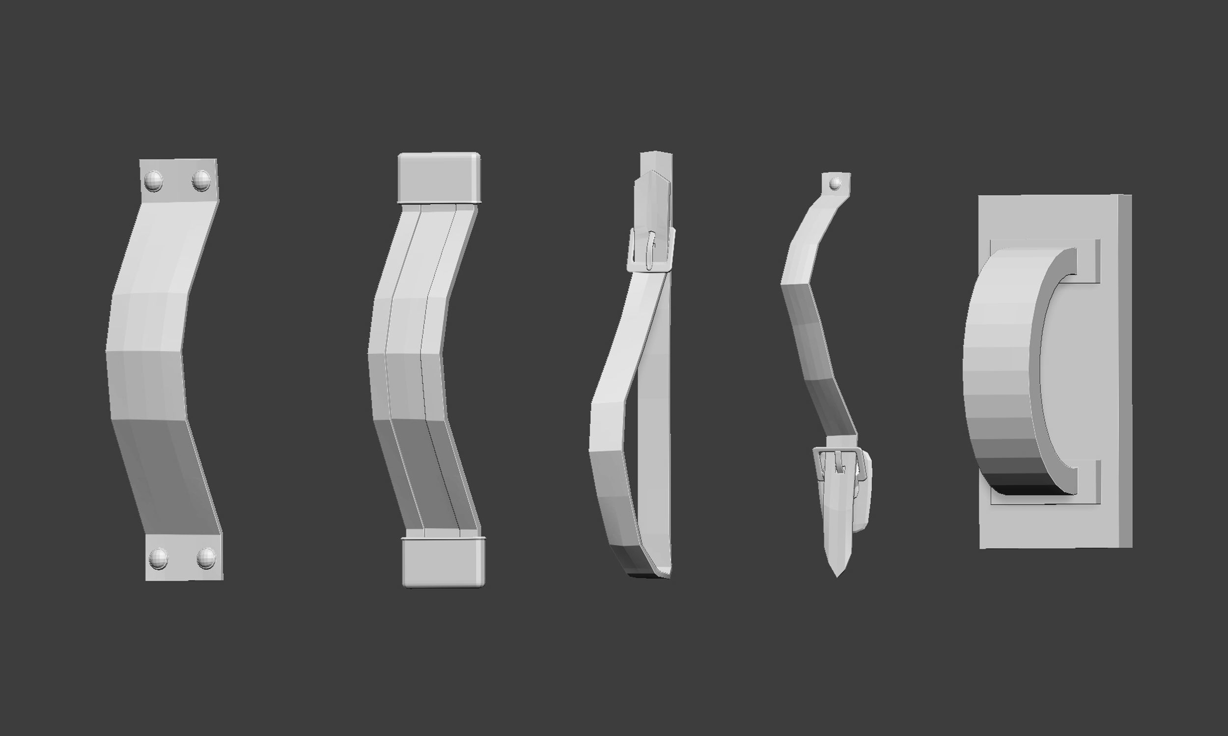 30 Low poly medieval fantasy shield base mesh shapes IMM brush 3D model ...