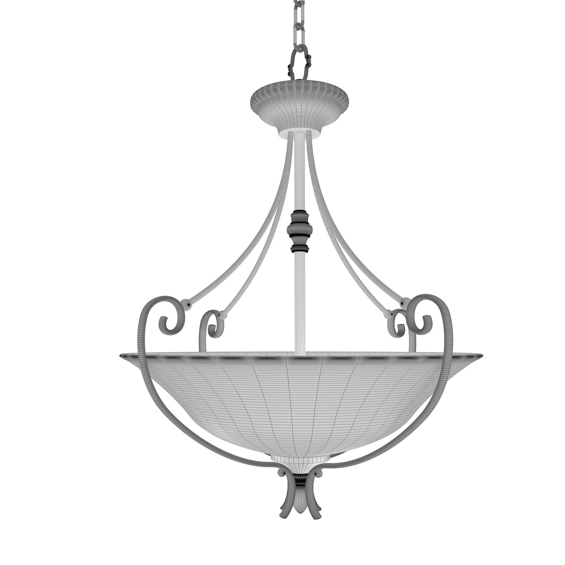 Classic Pendant Chandelier 3D model CGTrader