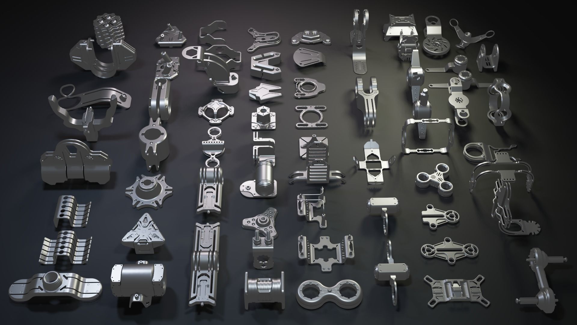 Sci-Fi Hard Surface KITBASH 65 DETAILS 3D model | CGTrader