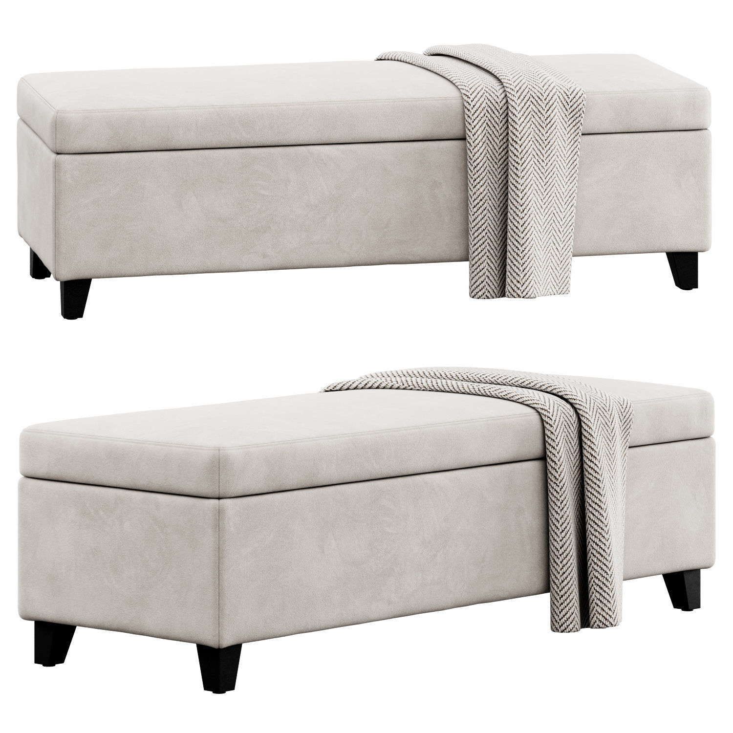 Storage Ottoman by Christopher Knight Home 3D model CGTrader