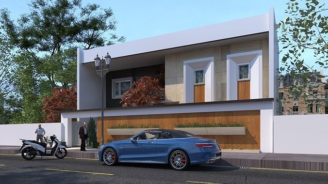 the rectangular house 3D model | CGTrader