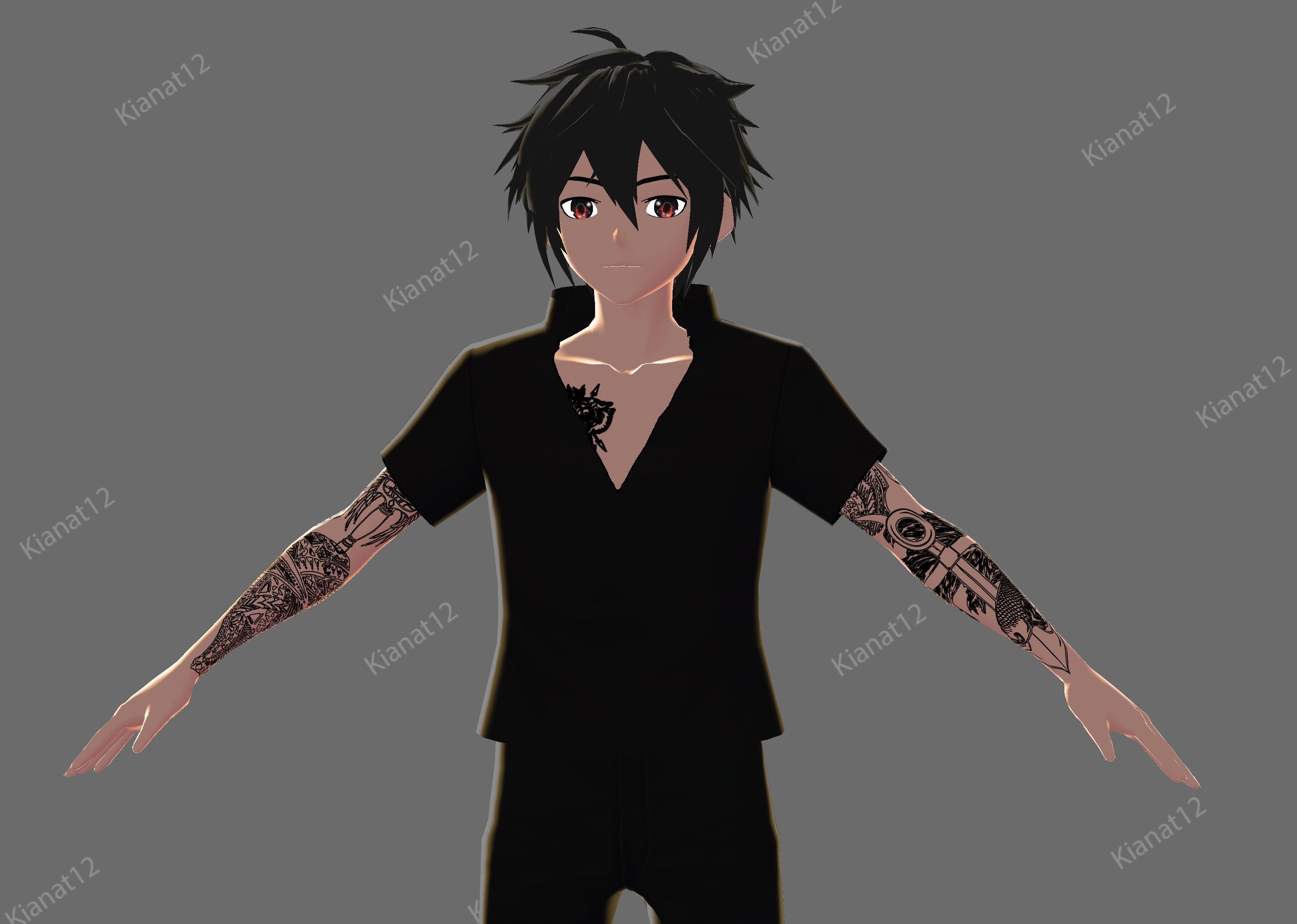 3D model 3d low poly male avatar for vrchat and for vtubing VR / AR ...
