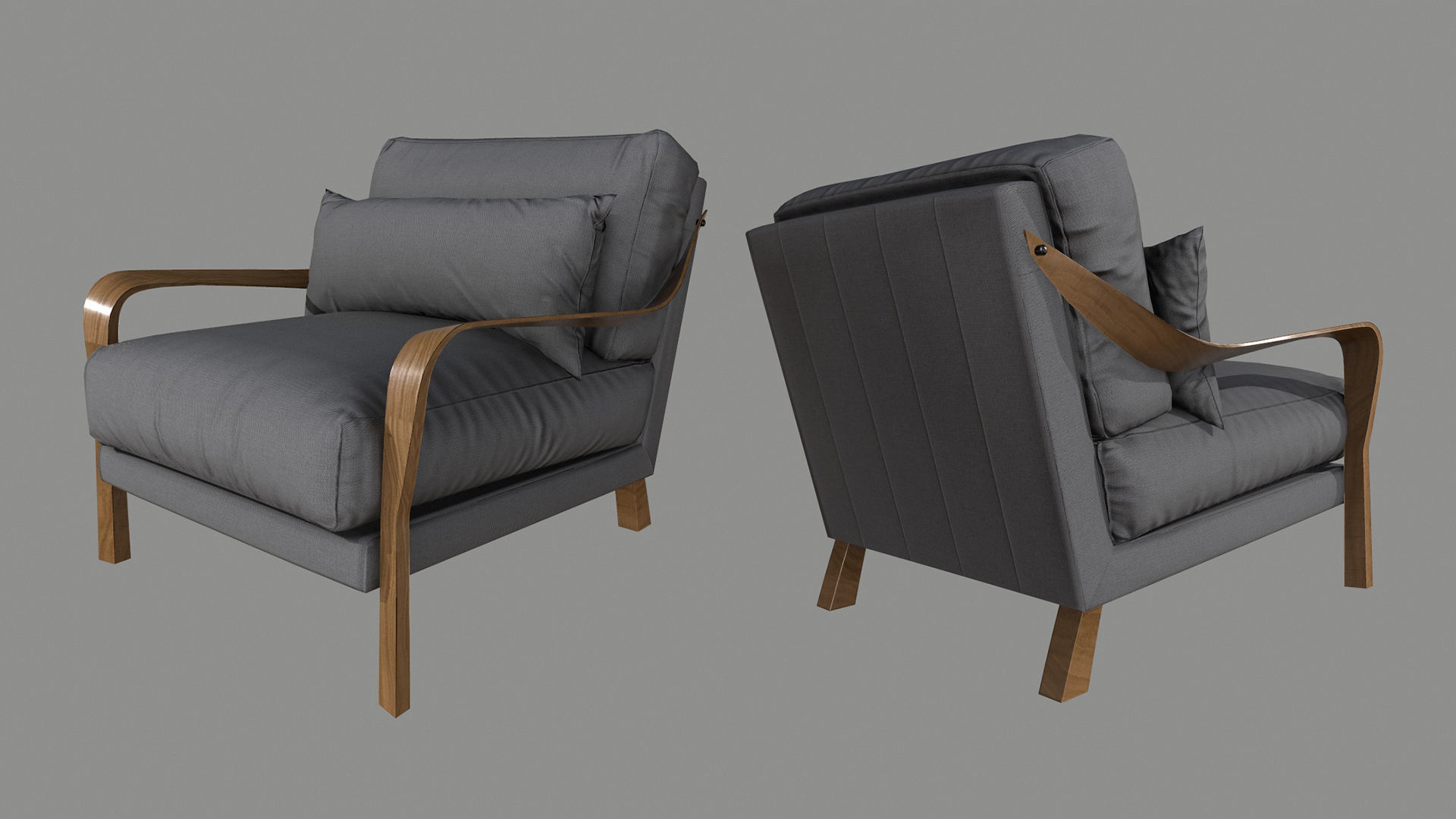 Collection of Armchairs PBR CGTrader
