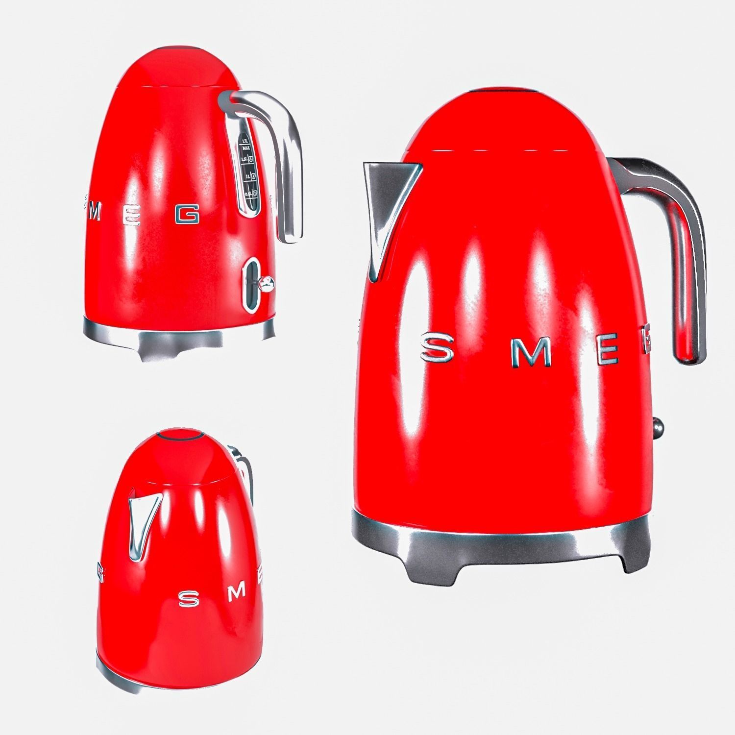 Collection SMEG sme electric kettle 3D model CGTrader