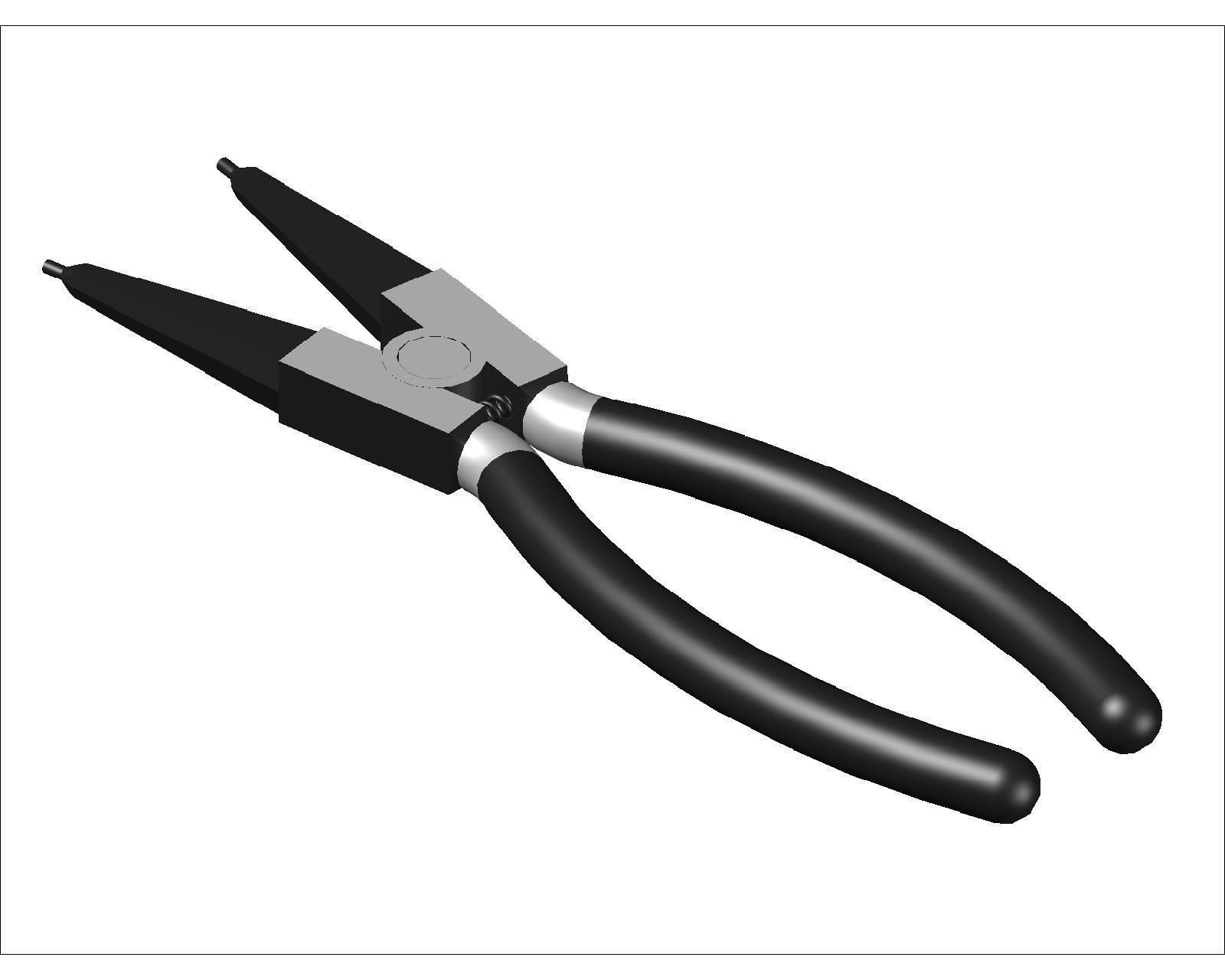 Retaining ring pliers 3D model CGTrader