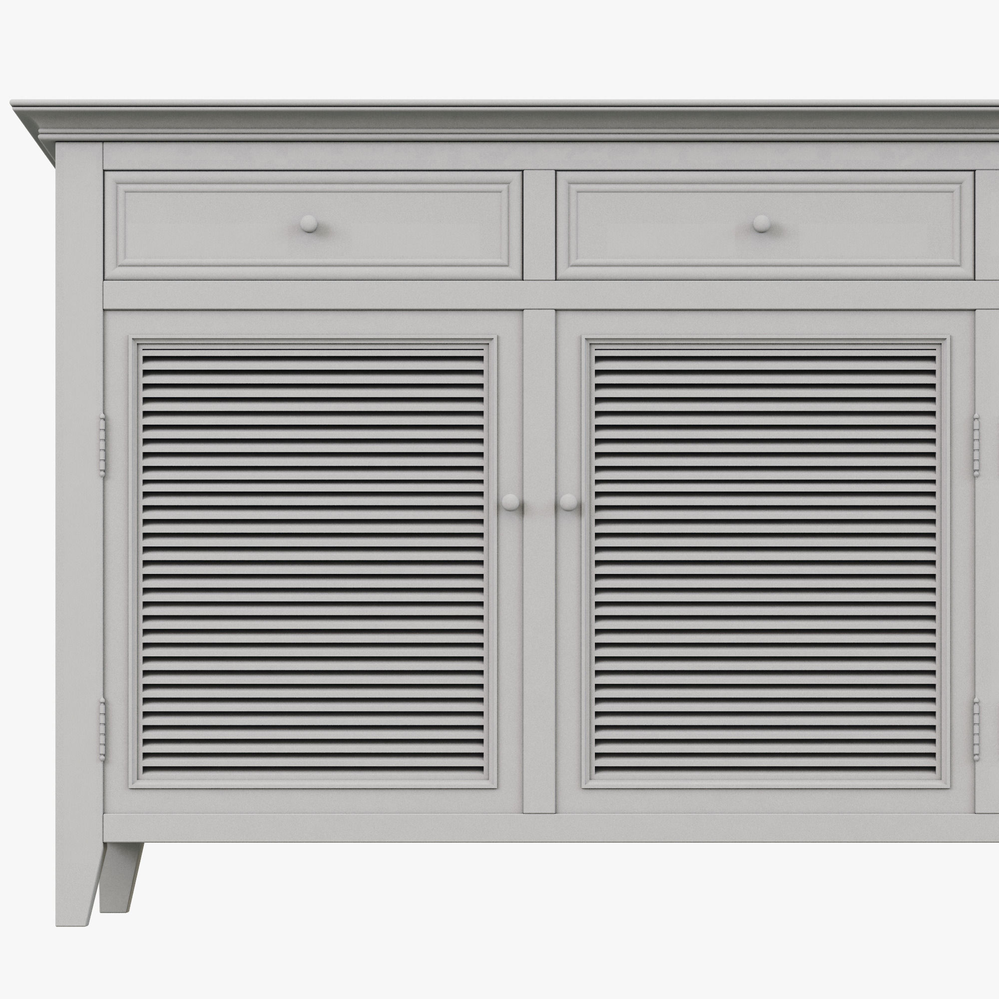 Restoration Hardware Shutter Sideboard 3D model CGTrader