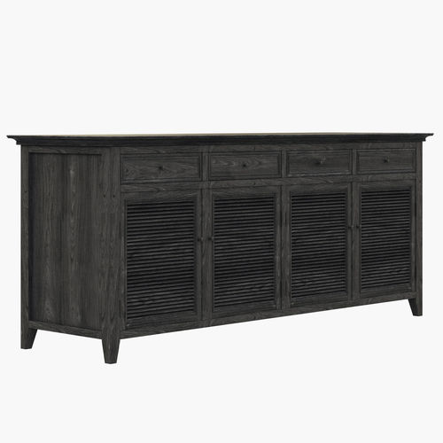 Restoration Hardware Shutter Sideboard 3D model CGTrader