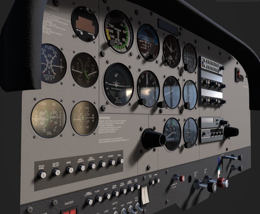 Cessna 172 Instrument Panel Buy Royalty Free 3d Model vrogue.co