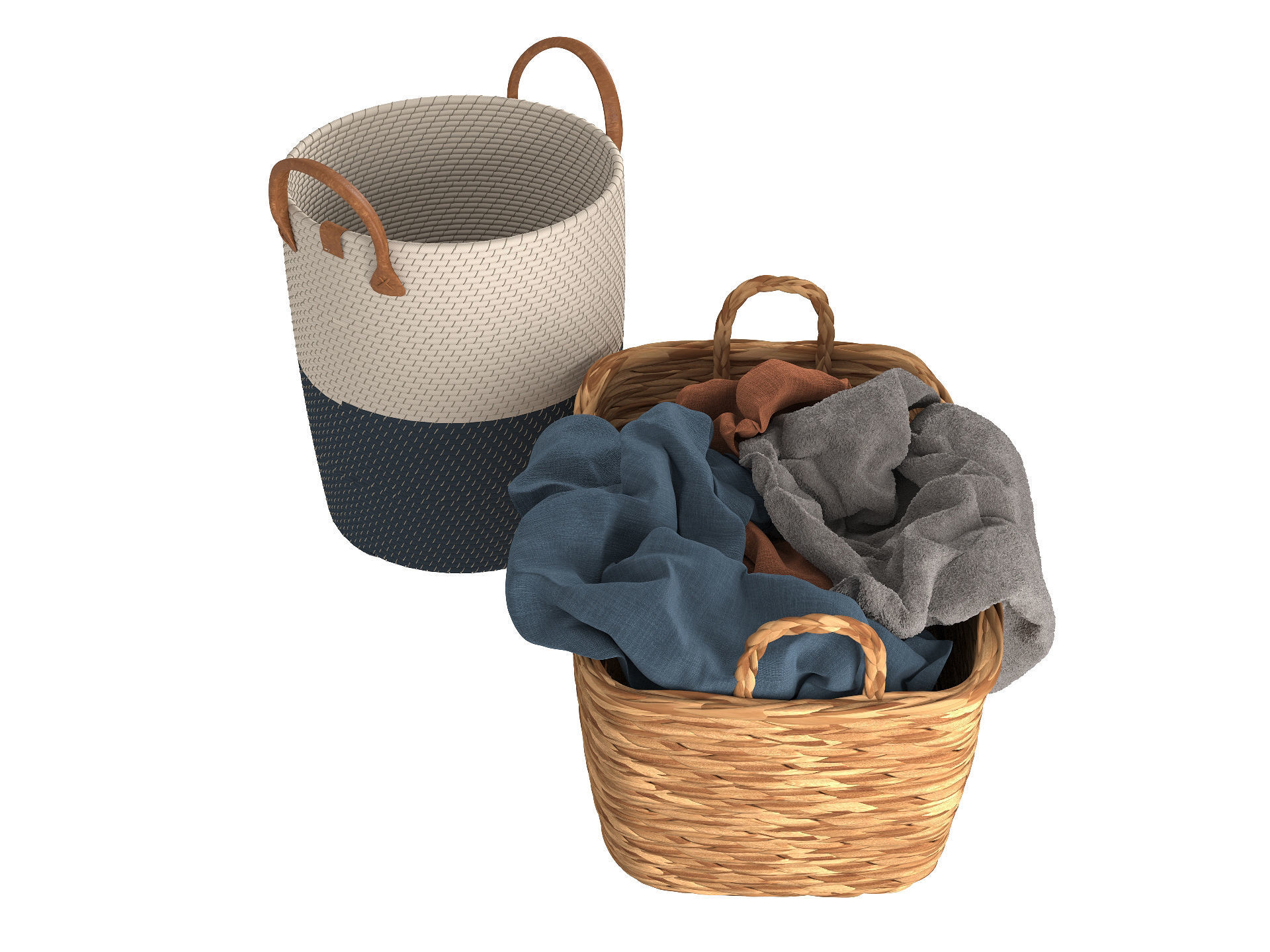Laundry Baskets 3D model CGTrader