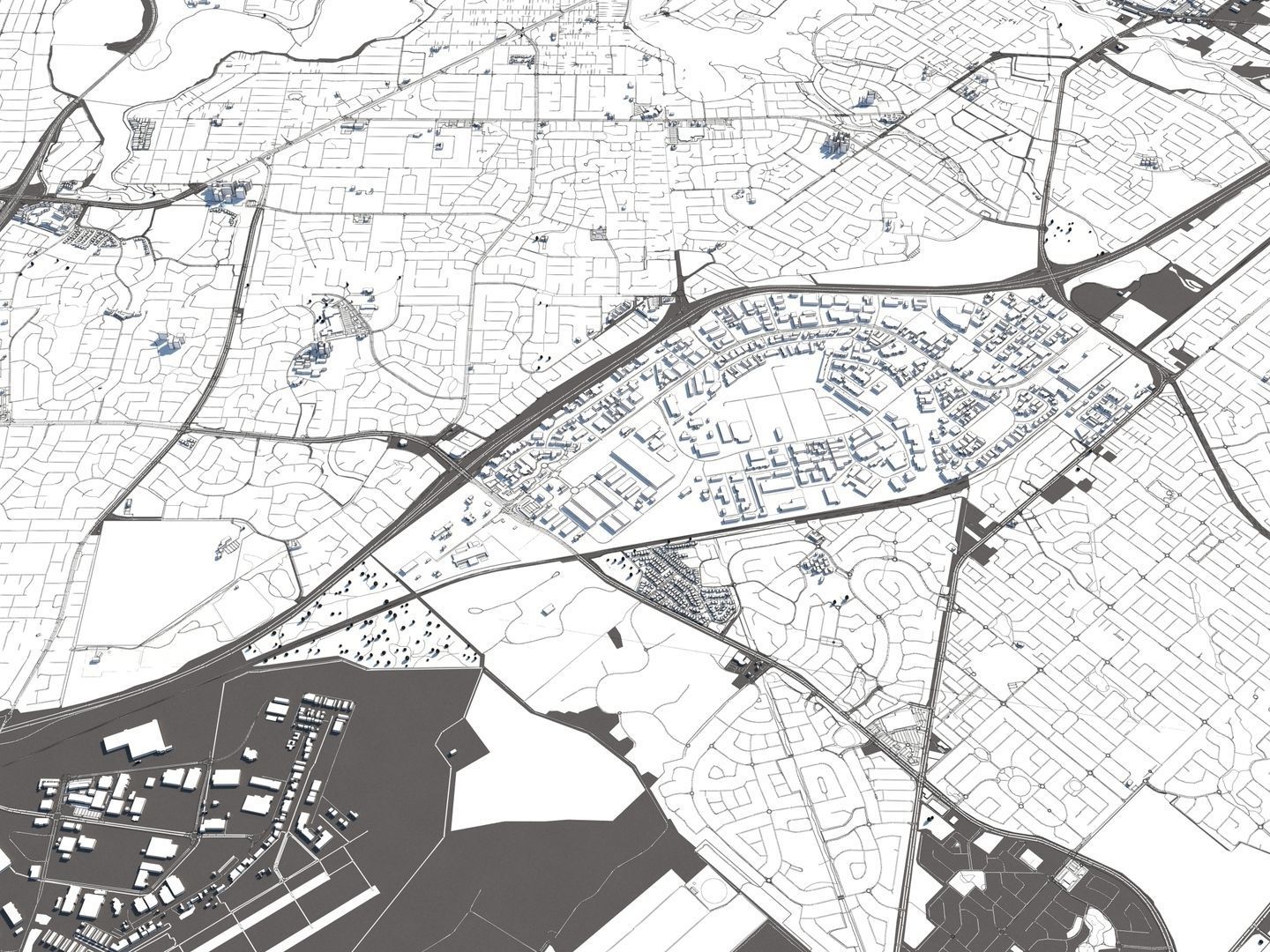 Perth Australia 50x50km 3D City Map 3D model | CGTrader