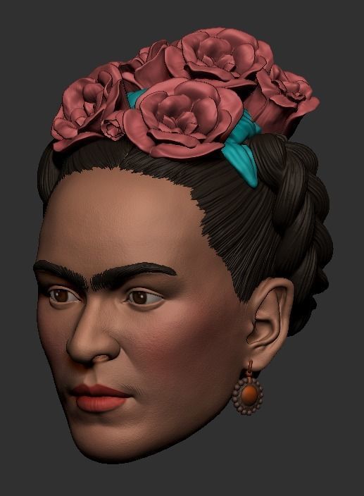 Frida kahlo head 3D model 3D printable | CGTrader