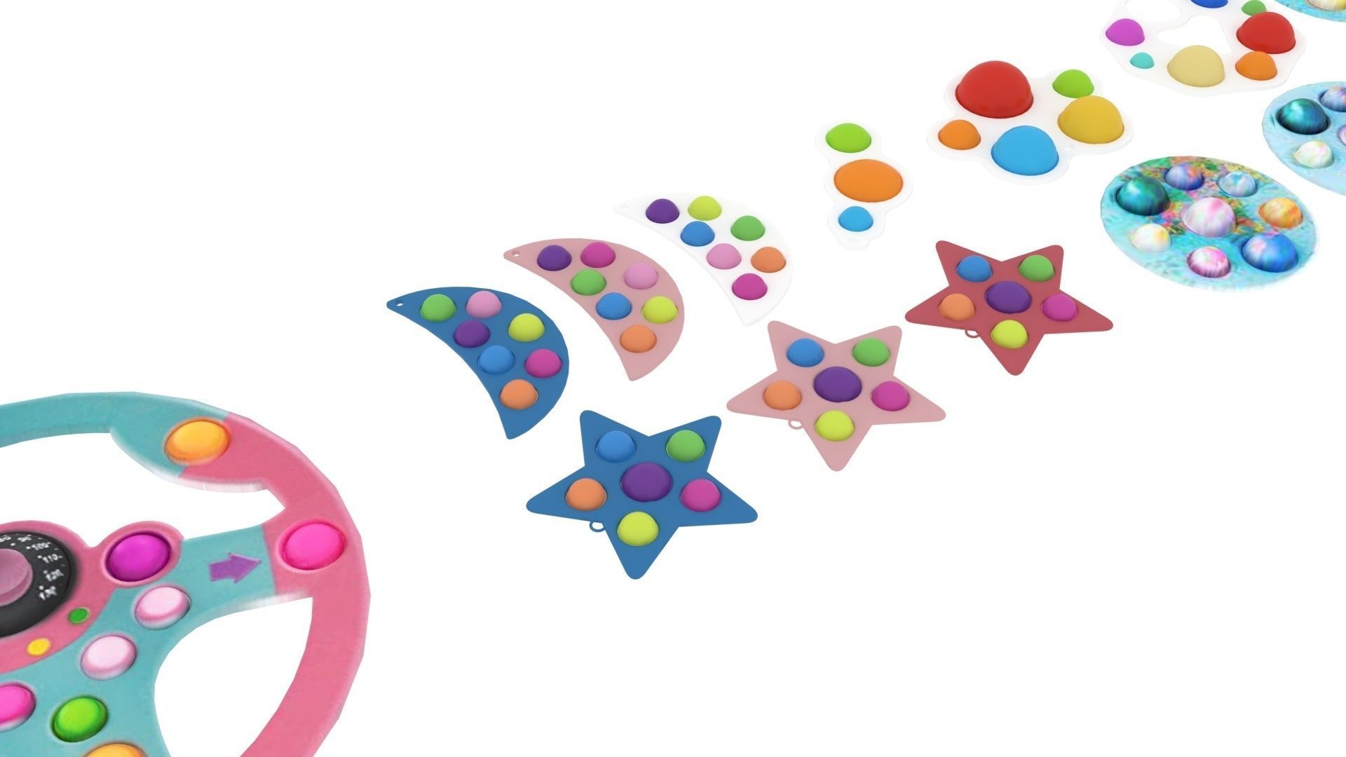 Simple Dimples Set 3D model | CGTrader