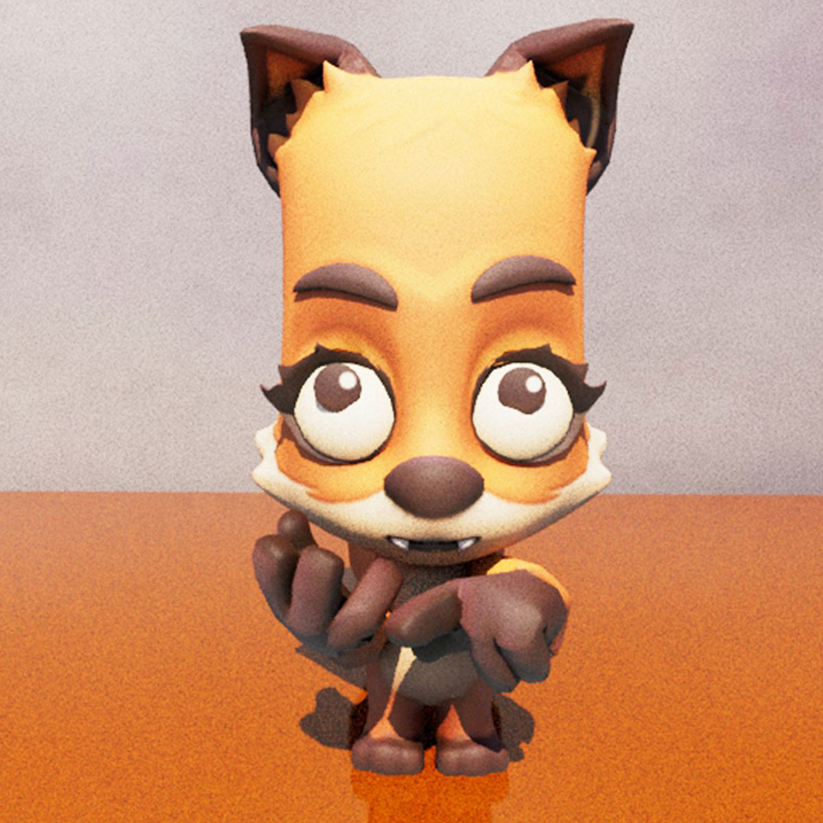 3D model cartoon Zooba Nix 3d Model animated Ready For Games VR / AR