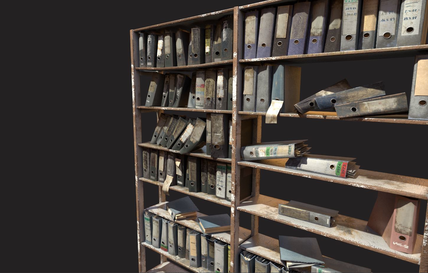 Old Folder Shelf 3D model | CGTrader