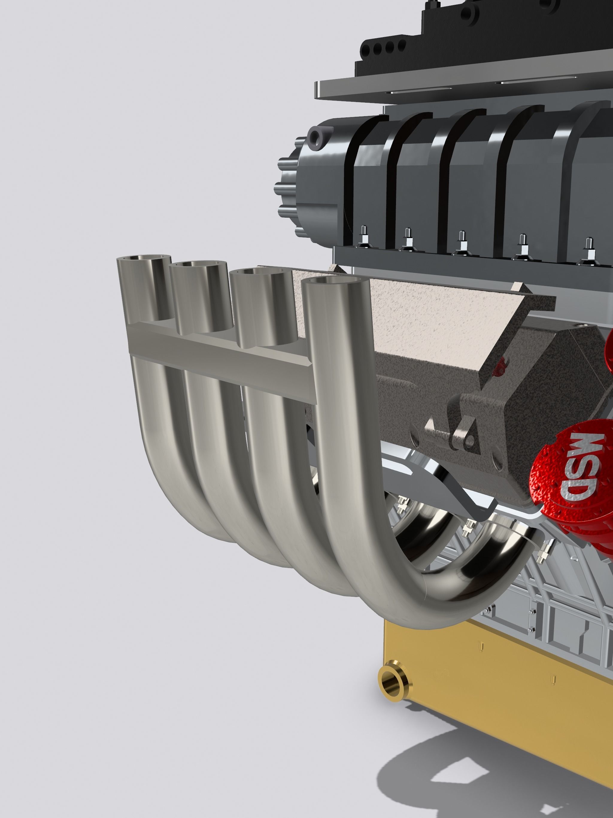 Hemi Retro Zoomies Headers upright sweep 3D model 3D printable | CGTrader