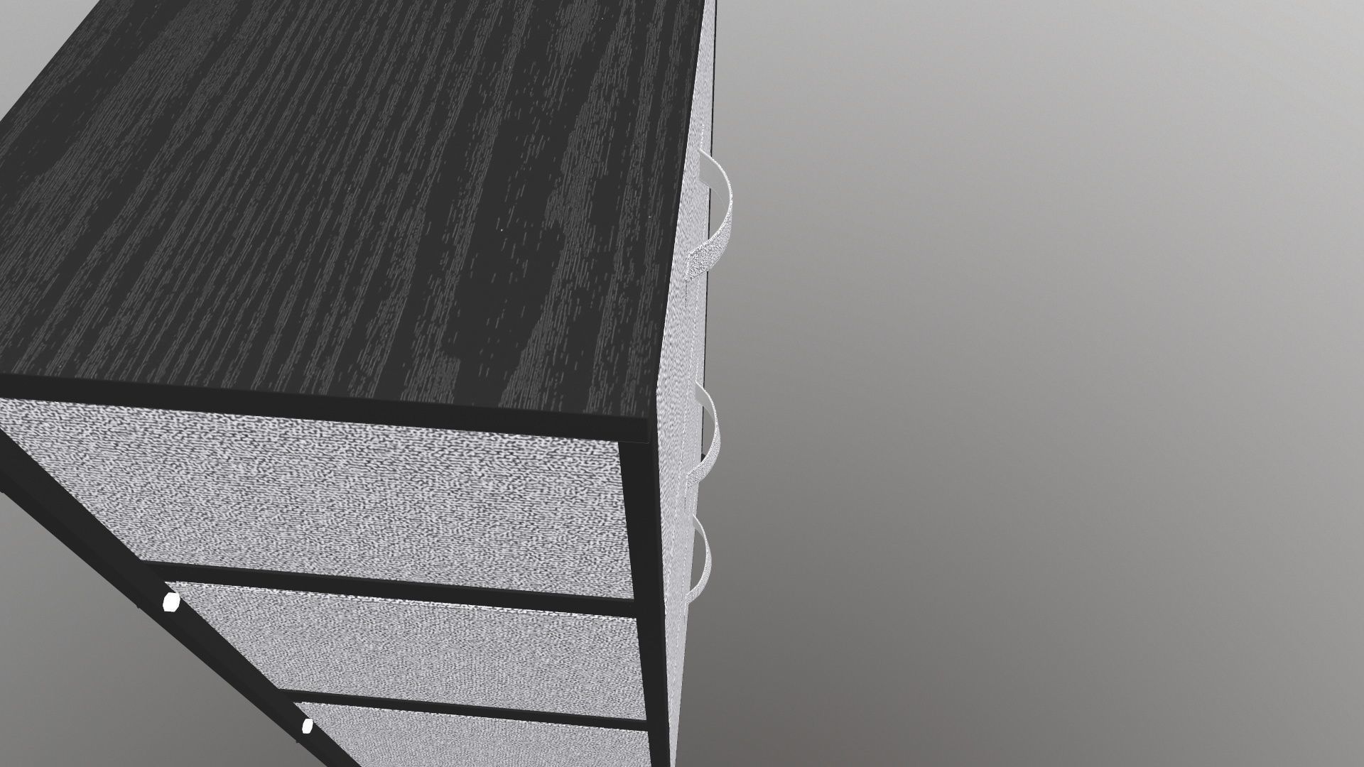 Fabric 4 Drawer Storage 3D model CGTrader