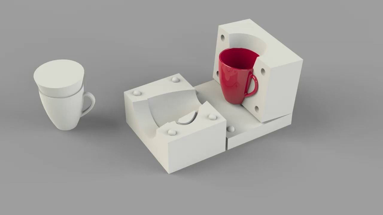 Ceramic mug mould 3D model 3D printable | CGTrader