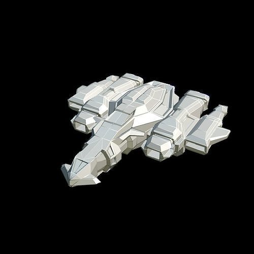 Low poly spaceship free VR / AR / low-poly 3D model | CGTrader