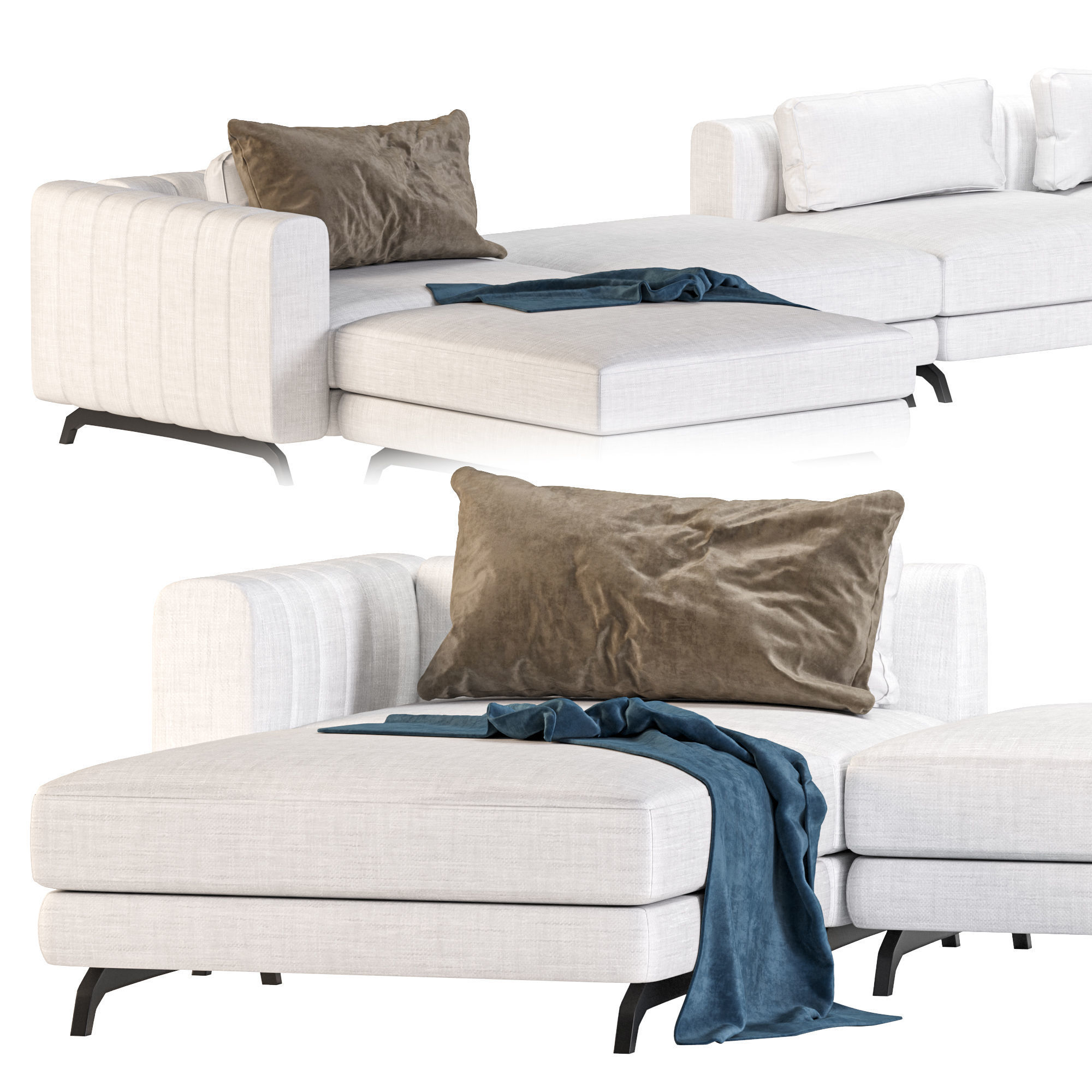 Berlin Modular Sectional 3D model | CGTrader