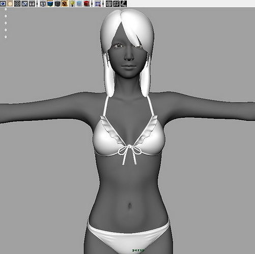 Bikini girl 3D model CGTrader