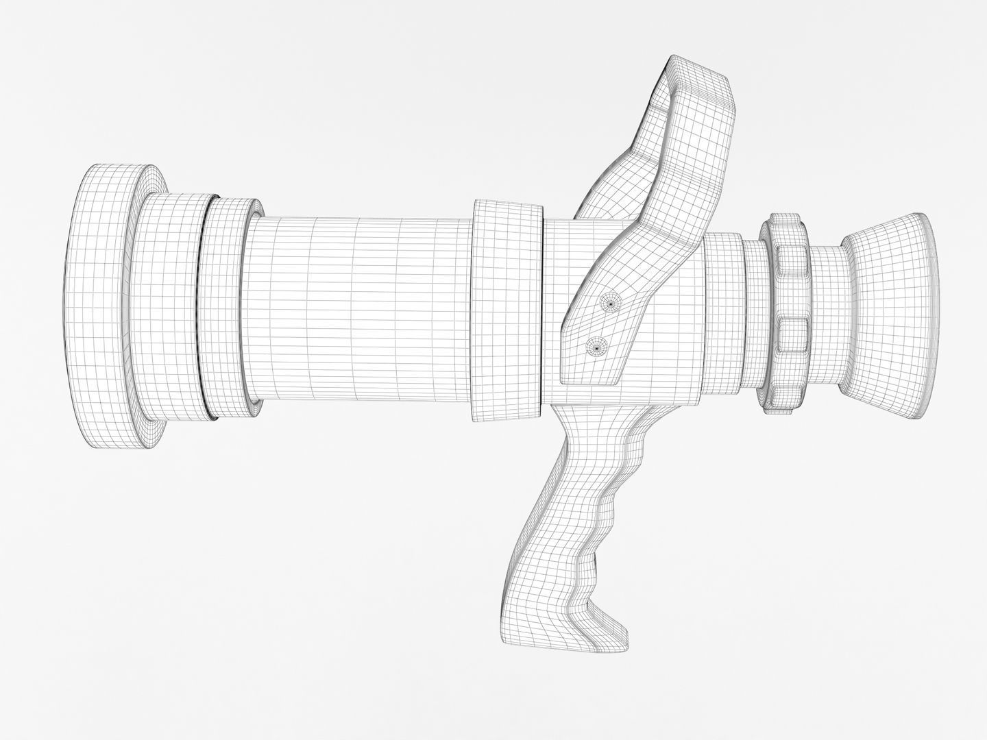 Fire Hose Nozzle 3D model CGTrader