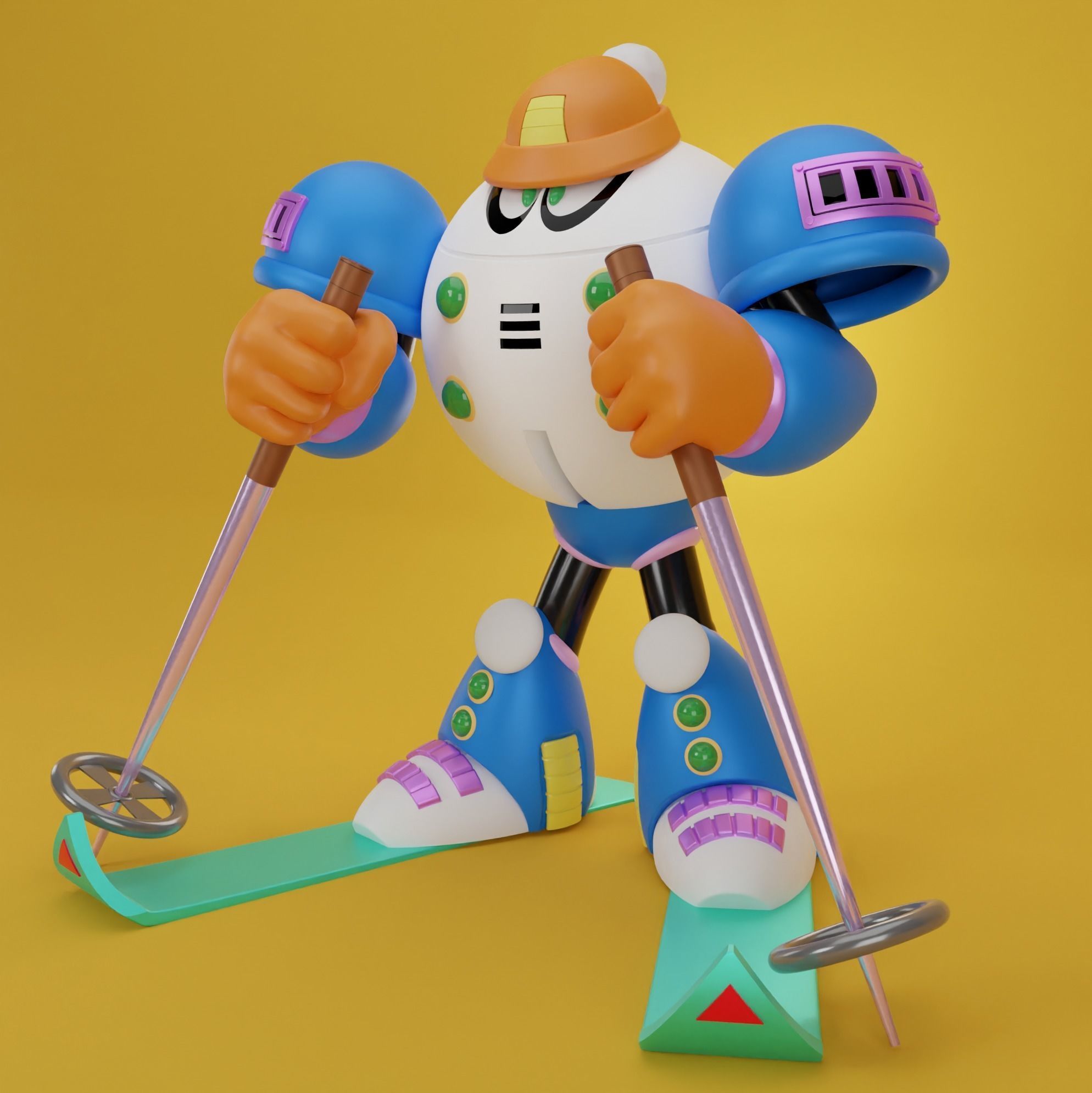 Blizzard Man Rockman Megaman famicom 8bit 3D model | CGTrader
