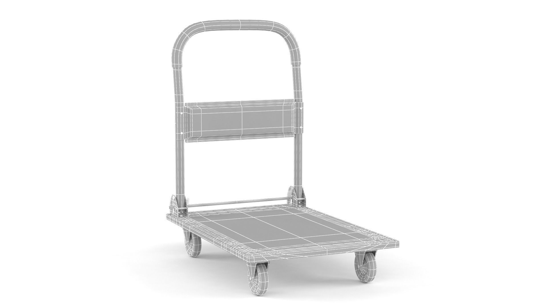 Folding Handle Trolley 3D model CGTrader