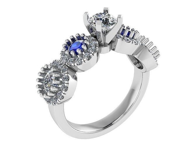 Peg Head Setting Ring 1352 3D model 3D printable CGTrader