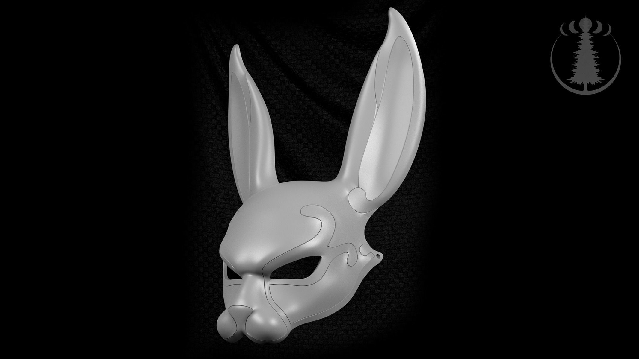 Rabbit Mask 3D model 3D printable CGTrader