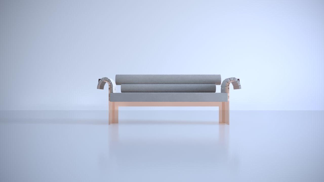 View of Modern Ancient Furniture Sofa 3D model animated | CGTrader